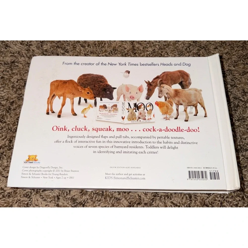 Van Fleet Books-Moo! Pop-Up Interactive Hardcover Book